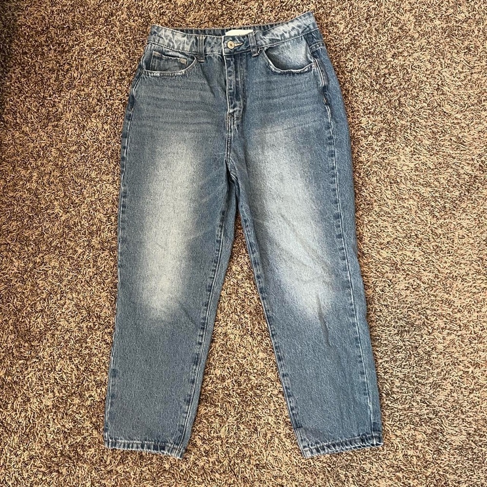 Vervet brand womens denim blue jeans baggy fade vintage